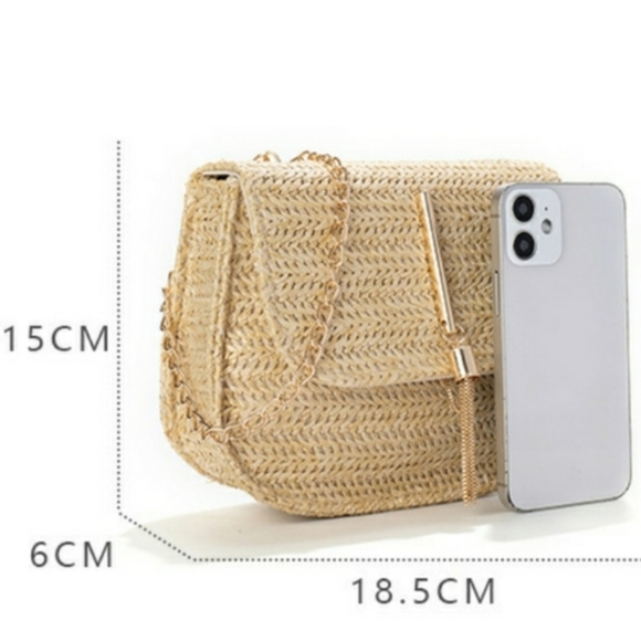 Mini Crossbody Straw Bag - Picture 11 of 11